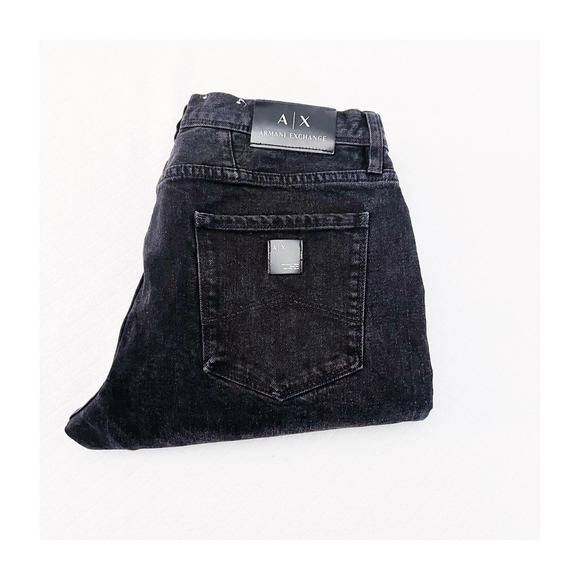 AX Armani Exchange Slim Black Denim Jeans J13 SZ32 - Picture 1 of 9